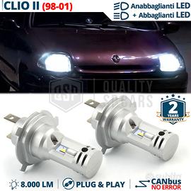 Lampadine LED H4 per RENAULT CLIO 2 CANbus 6500K