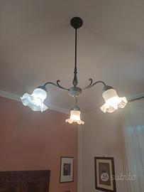 Lampadario e due abat jour stile deco