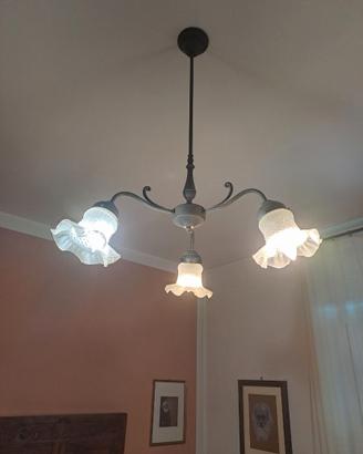 Lampadario e due abat jour stile deco
