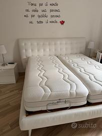 Letto Dorelan con rete elettrica + 2 materassi