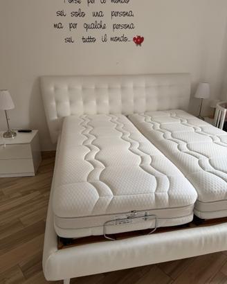 Letto Dorelan con rete elettrica + 2 materassi