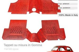 tappetini Fiat 500 epoca colorati