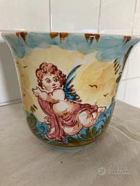 Portavasi Cachepot in ceramica di Albisola Sup