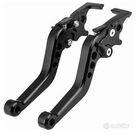 coppia di leve per moto nere, alluminio CNC