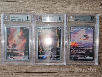 trio charizard 151 gradato bgs