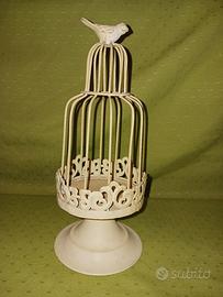 Porta candela gabbietta Shabby