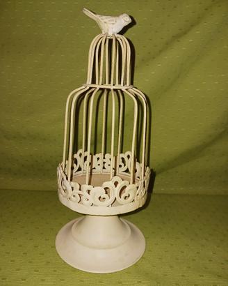 Porta candela gabbietta Shabby