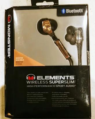 CUFFIA MONSTER ELEMENTS WIRELESS SUPER SLIM ROSE G
