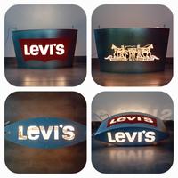 Insegna Luminosa Levi's Jeans Lampada Negozio Casa