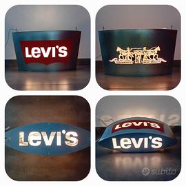 Insegna Luminosa Levi's Jeans Lampada Negozio Casa
