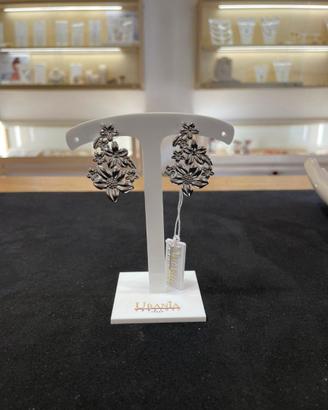 Orecchini a lobo Bouquet di Fiori - Acciaio Inox -
