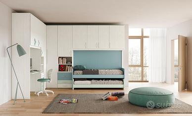 CAMERETTA A PONTE+LETTO A CASTELLO CON SCRIVANIA