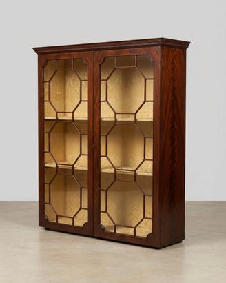 Vetrina Giorgio III Chippendale Motivi Geometrici
