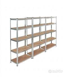 3 scaffale 5 ripiani,  180x90x40 nuovo