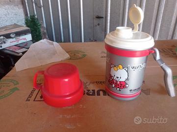 thermos bimbo bimba con disegno gattino vintage