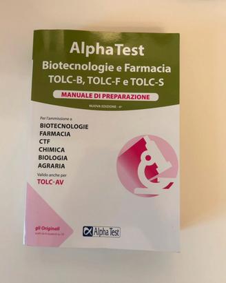 Alpha Test Biotecnologie e farmacia, TOLC-B,F,S