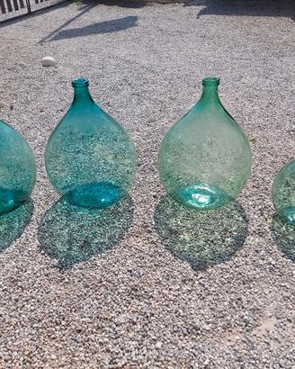 Damigiane  verde acqua verde chiaro