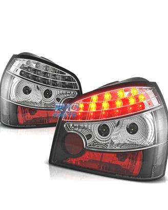 FANALI AUDI A3 96-00 LED FONDO NERO ROSSO