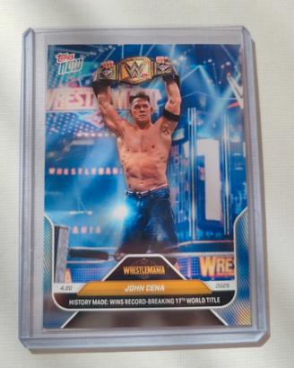 Carta WWE Topps Now John Cena 17th world title