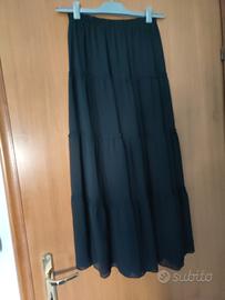 Gonna lunga a balze(tiered maxi skirt) taglia M