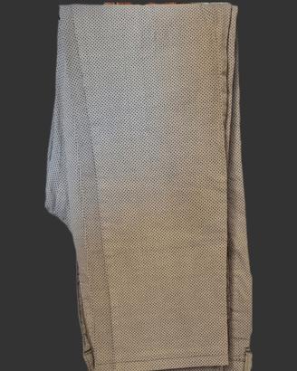 pantalone uomo grigio chiaro con motivi