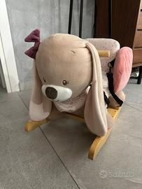 Dondolo coniglietta peluche