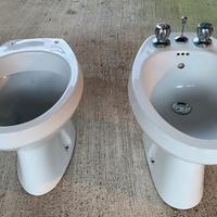 Sanitari Dolomite WC  -Bidet a terra con rubinetto