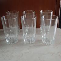 6 bicchieri in vetro da collezione 