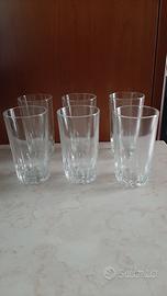 6 bicchieri in vetro da collezione 