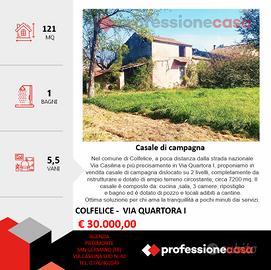 Casa /Casale indipendente su 2 livelli+terreno