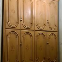 Armadio vintage 4 ante in legno massiccio