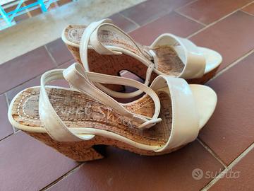 Sandali bianchi zatteroni  n.40