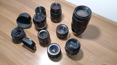 obbiettivi vintage nikon, pentax, zeiss, zenith