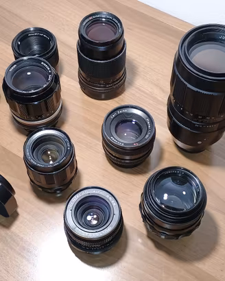 obbiettivi vintage nikon, pentax, zeiss, zenith