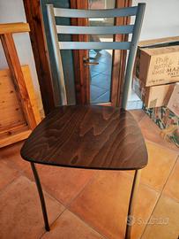 6 sedie metallo e tek