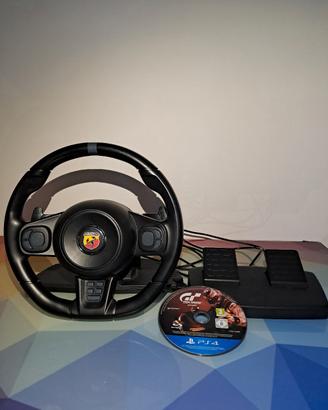 Volante Gaming Abarth PS4 PC con pedaliera + Gioco