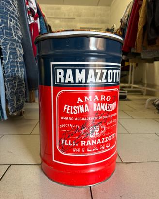 Bidone in latta Amaro Ramazzotti