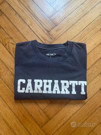 T-shirt Carhartt WIP modello college logo bianco