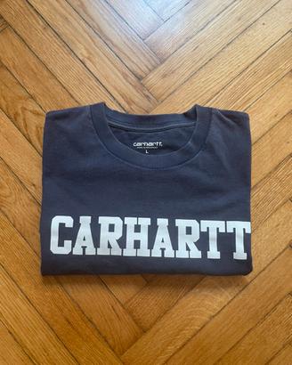 T-shirt Carhartt WIP modello college logo bianco