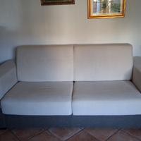 Divano letto  3 posti bicolore - apertura rapida