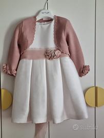 Mimilù mikado bianco abito da cerimonia 5 anni