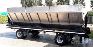 Rimorchio Agricolo multi uso con Vasca uva/cerali