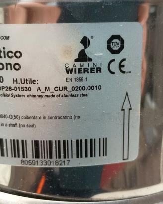 Curva 0-90° inox per canna fumaria diam. 200mm