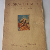 Calendario Musica ed Arte 1958 Generali Assic