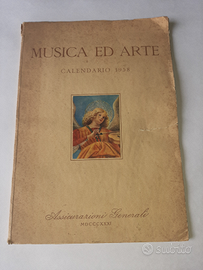 Calendario Musica ed Arte 1958 Generali Assic