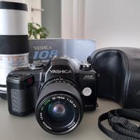 Fotocamera YASHICA 108 con 2 obiettivi e custodia