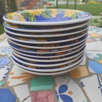 Set 10 Piatti Fondi in Ceramica Italiana 