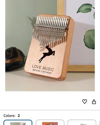 Kalimba 17 tasti DNJID legno Love Music