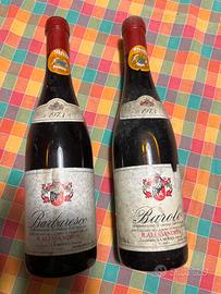 Coppia Di vini Barolo e Barbaresco del 1973