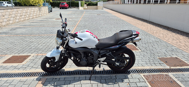 Yamaha FZ6 S2 bianca con scarichi Leovince